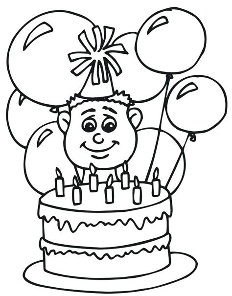 happy birthday balloons coloring page  printable coloring pages