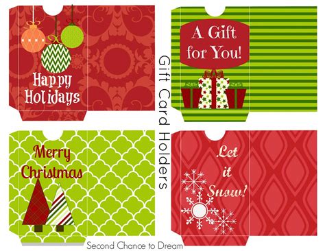 chance  dream  printable gift tags gift card holders