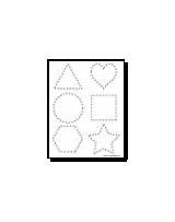 Shapes Coloring Pages Trace Printable Color Square Triangle 9k Connect Star sketch template