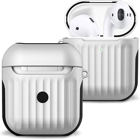 hoes voor apple airpods case hoesje hard cover ribbels wit bolcom
