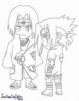 Chibi Itachi Sasuke Ackerman Levi Heicho sketch template