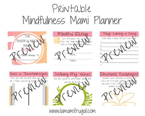 mindfulness mami planner la mami frugal