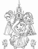 Strawberry Shortcake Coloring Pages Cartoon Printable Book Girls sketch template