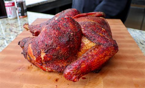 spatchcock smoked turkey recipe on the grill