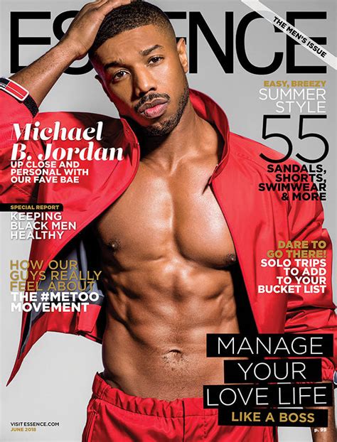 Michael B Jordan And His Wash Board Abs Cover Essence