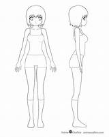 Body Anime Drawing Girl Draw Outline Drawings Manga Step Visit Poses Outlines sketch template