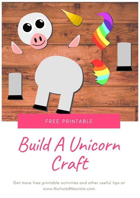 awesome build  unicorn craft magical printable fun nurtured