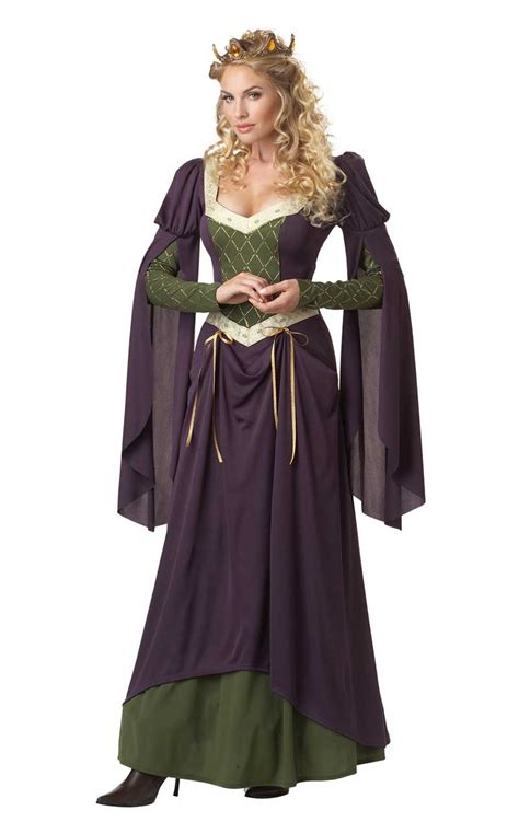 Adult Medieval Lady In Waiting Costume Uk