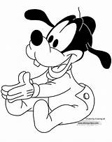 Baby Goofy Coloring Pages Disney Pluto Babies Print sketch template