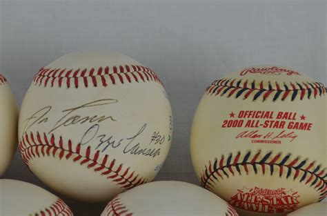 lot detail 1980 s collection of 16 autographed baseballs
