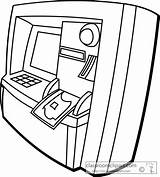 Clipart Machine Bank Atm Outline Clip Icon Cliparts Choose Board Library sketch template
