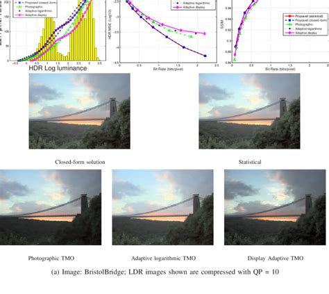 rate distortion curves tone curves  tone mapped images