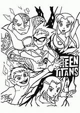 Teen Go Titans Coloring Pages Cartoon sketch template