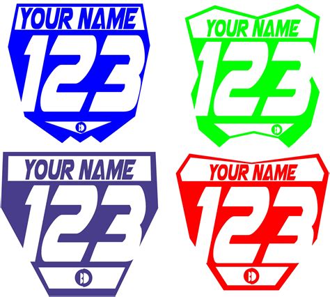 motocross custom number plate stickers etsy uk