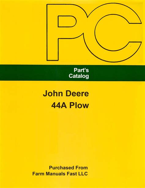 john deere  plow parts catalog farm manuals fast