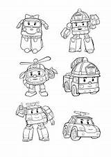 Poli Robocar Coloring Kids Pages Print Printable Coloriage Imprimer Drawing Funny Characters Sheet Children Color Tv Choose Board Justcolor sketch template