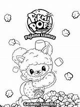 Pops Pikmi Pyjamas Llama Pages Coloring Fun Kids sketch template