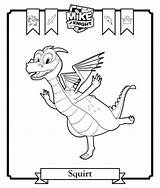 Knight Coloring Pages Mike Squirt Printable Fun Kids Popular sketch template