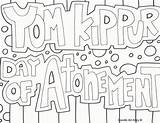 Coloring Yom Kippur Pages Atonement Doodles Printables Template sketch template