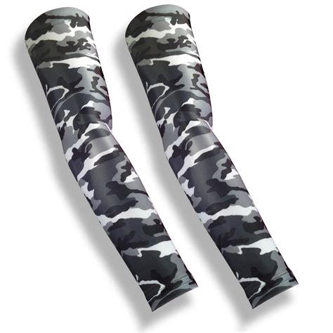 grey camo full arm protection sleeves  thin skin skin guards