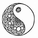 Mandala Yin sketch template