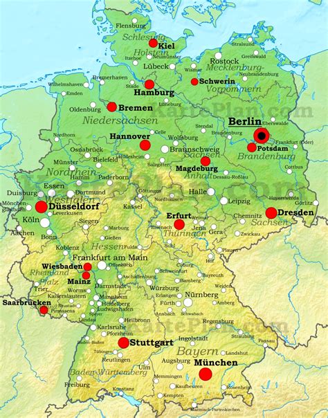 germany physical map ontheworldmapcom