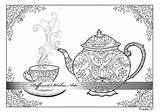Tea sketch template