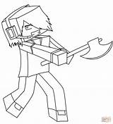 Alex Coloring Pages Minecraft Getdrawings sketch template