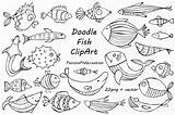 Doodles Fische Fisch Sharpie Acuario Fishes Peces Thehungryjpeg sketch template