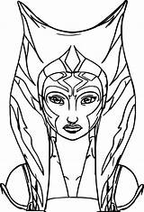 Ahsoka Tano Drawing Coloring Pages Getdrawings Kids sketch template