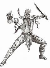 Mortal Kombat Scorpion Sektor Doublet Sub Coll sketch template
