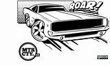 Coloring Pages Furious Fast Cars Muscle Birthday Dodge Mopar Charger Car Template Choose Board Transportation Roaring sketch template