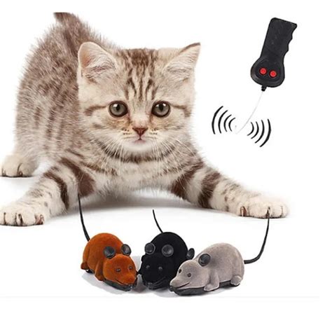 cat toys plush remote control wireless simulation mouse rc electronic
