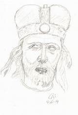 Wenceslas 26th King December Study Bust Reliquary Wenceslaus Saint sketch template