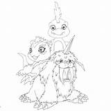 Digimon Biyomon sketch template