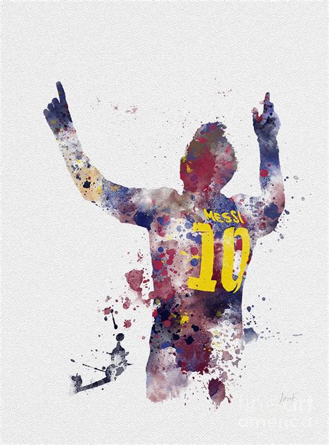 messi mixed media by rebecca jenkins