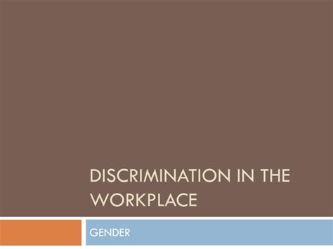 ppt discrimination in the workplace powerpoint presentation id 2425767