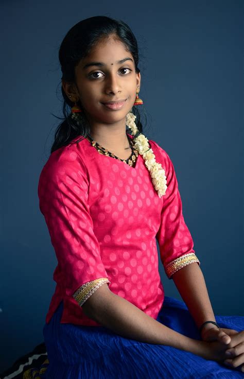 Beautiful Young Indian Girl Portrait Female People Asian Person