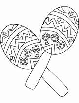 Coloring Maracas Mexican Pages Fiesta Mexico Hat Sombrero Kids Coloriage Color Party Sheets Para Colorear Crafts Printable Music Getcolorings Flag sketch template