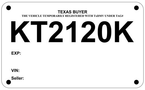 blank printable temporary license plate template kansas