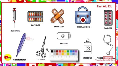 aid kit coloring learnbyarts youtube
