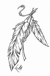 Feather Lineart Plumage Feder Indianer Plume Jagua Visit sketch template