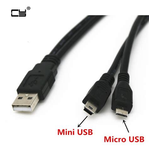 combo mini usb mini usb micro usb  micro usb  pin connector cable cm ft