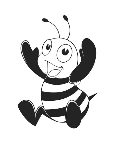 pinned  site  happy bee  printable coloring