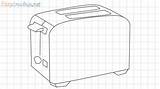 Toaster Easydrawings Appliance sketch template