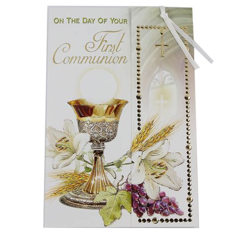 holy communion day card   bookmarker cachet kids