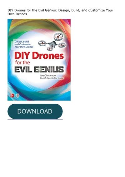 book  diy drones   evil genius design build  customize   drones