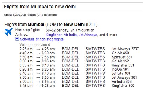 flight schedules  google search instant fundas