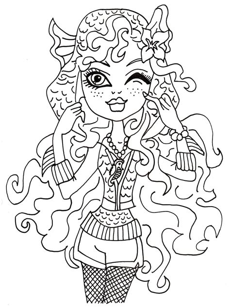 printable monster high coloring pages