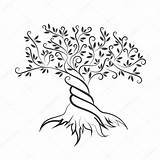 Tree Olive Silhouette Outline Vector Coloring Icon Curl Pages Branch Wreath Stock Oil Isolated Getcolorings Illustration Getdrawings sketch template